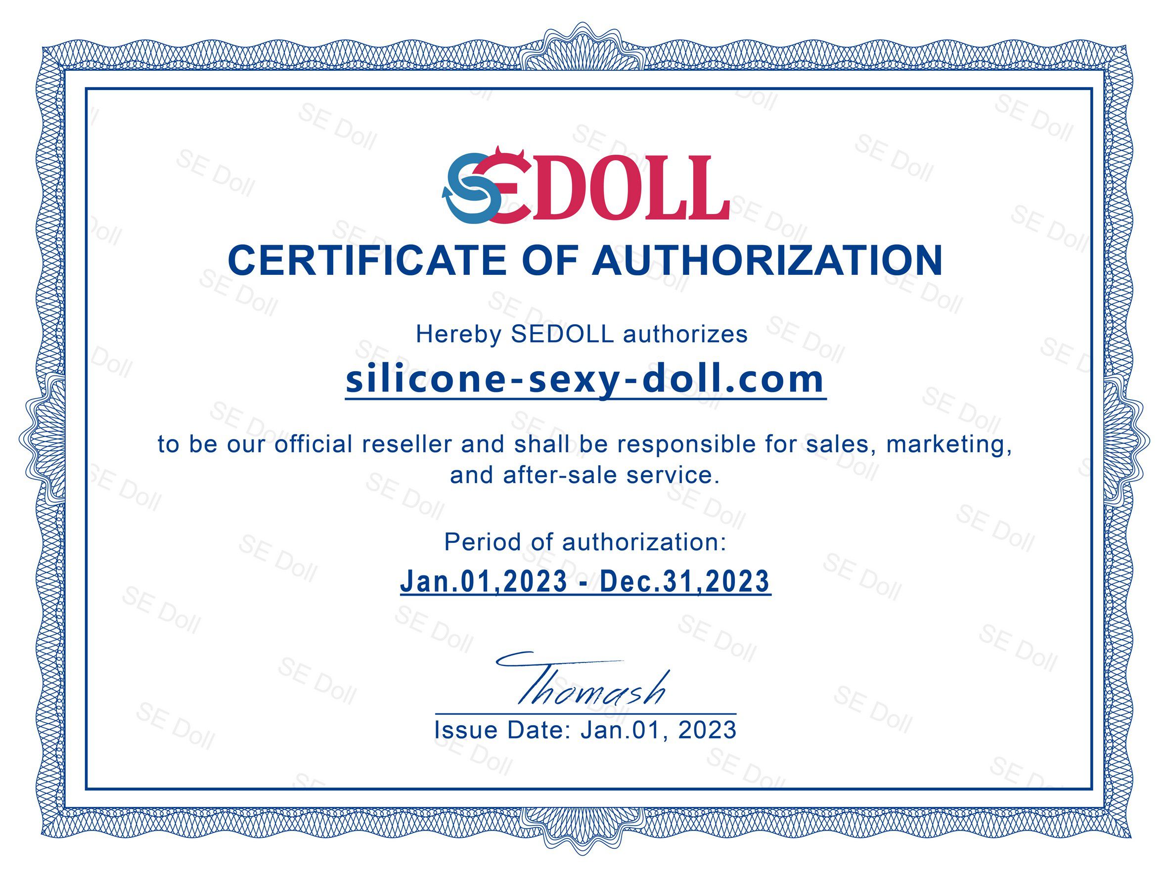 SEDoll Certificate